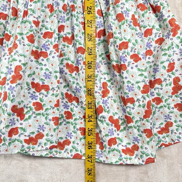 NWT byTiMo Festive Cotton White Mini Dress Women's Size Small Floral Poppy - Picture 10 of 11
